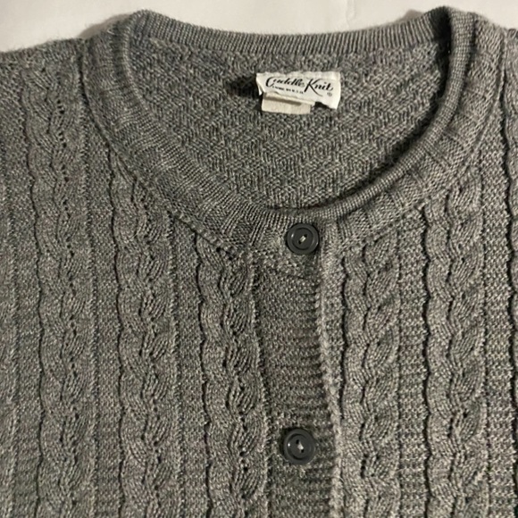 Vintage Cuddle Knit Cable Knit Sweater Cardigan - Picture 7 of 12